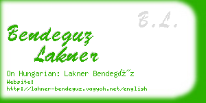 bendeguz lakner business card